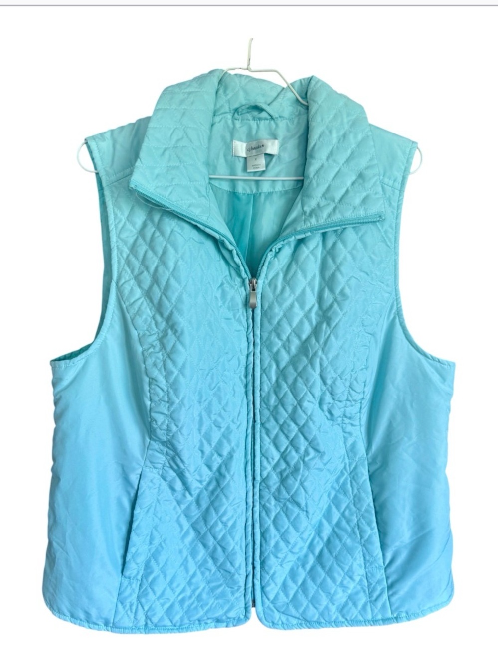 CJ Banks Women’s Aqua Quilted Vest